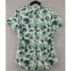 Duluth Trading Women's L Green Floral Sidewinder Shirt Vented Garden UPF Sun